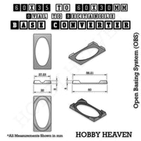 Wargaming Oval to Rectangle Base Converters – Tabletop Games | 3D Printed Tabletop Accessories