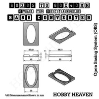 Wargaming Oval to Rectangle Base Converters – Tabletop Games | 3D Printed Tabletop Accessories