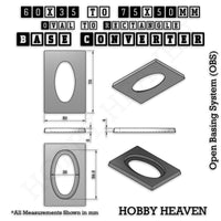 Wargaming Oval to Rectangle Base Converters – Tabletop Games | 3D Printed Tabletop Accessories