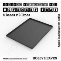 Square & Rectangle Movement Trays for Miniature Tabletop Games | Compatible with Popular Wargames | Full Range UK