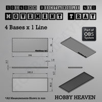 Rectangle Movement Trays | Cavalry & Monsters | 50×25-100×60mm | OBS System