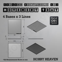Rectangle Movement Trays | Cavalry & Monsters | 50×25-100×60mm | OBS System