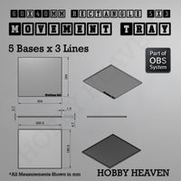 Rectangle Movement Trays | Cavalry & Monsters | 50×25-100×60mm | OBS System
