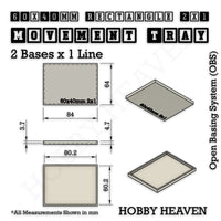 Square & Rectangle Movement Trays for Miniature Tabletop Games | Compatible with Popular Wargames | Full Range UK