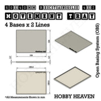 Square & Rectangle Movement Trays for Miniature Tabletop Games | Compatible with Popular Wargames | Full Range UK