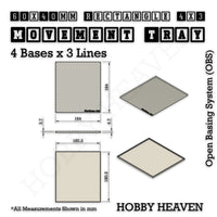 Square & Rectangle Movement Trays for Miniature Tabletop Games | Compatible with Popular Wargames | Full Range UK
