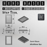 Hero Bases Display Extenders | Squares and Rectangles | Convert Gaming Bases to Display Bases & Plinths