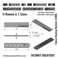 Round to Square Movement Trays Adapters for Tabletop Games