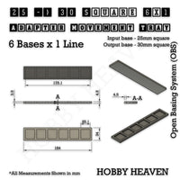 Square and Rectangle Movement Trays Adapters for Tabletop Games