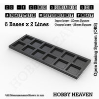 Square and Rectangle Movement Trays Adapters for Tabletop Games