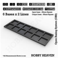 Square and Rectangle Movement Trays Adapters for Tabletop Games