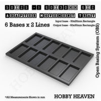 Square and Rectangle Movement Trays Adapters for Tabletop Games