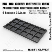 Square and Rectangle Movement Trays Adapters for Tabletop Games