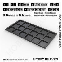 Square and Rectangle Movement Trays Adapters for Tabletop Games