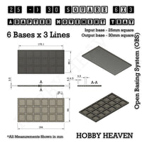 Square and Rectangle Movement Trays Adapters for Tabletop Games