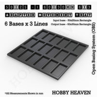 Square and Rectangle Movement Trays Adapters for Tabletop Games