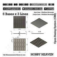 Square and Rectangle Movement Trays Adapters for Tabletop Games