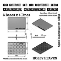 Round to Square Movement Trays Adapters for Tabletop Games