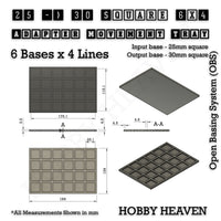 Square and Rectangle Movement Trays Adapters for Tabletop Games