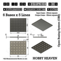 Square and Rectangle Movement Trays Adapters for Tabletop Games