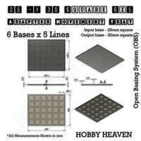 Square and Rectangle Movement Trays Adapters for Tabletop Games