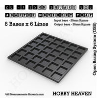 Square and Rectangle Movement Trays Adapters for Tabletop Games