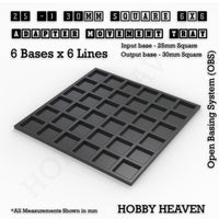 Square and Rectangle Movement Trays Adapters for Tabletop Games