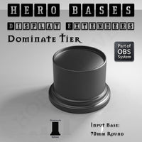 Hero Bases Display Extenders | Round and Ovals | Convert Gaming Bases to Display Bases & Plinths