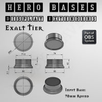 Hero Bases Display Extenders | Round and Ovals | Convert Gaming Bases to Display Bases & Plinths