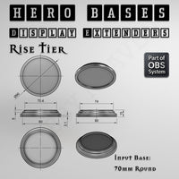Hero Bases Display Extenders | Round and Ovals | Convert Gaming Bases to Display Bases & Plinths