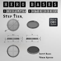 Hero Bases Display Extenders | Round and Ovals | Convert Gaming Bases to Display Bases & Plinths