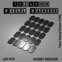 Pill Bases Range - 3d Print Full Range Tabletop Games