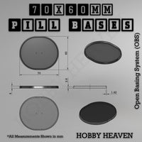 Pill Bases Range - 3d Print Full Range Tabletop Games