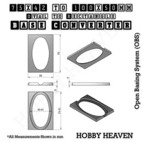 Wargaming Oval to Rectangle Base Converters – Tabletop Games | 3D Printed Tabletop Accessories