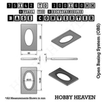 Wargaming Oval to Rectangle Base Converters – Tabletop Games | 3D Printed Tabletop Accessories