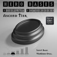 Hero Bases Display Extenders | Round and Ovals | Convert Gaming Bases to Display Bases & Plinths