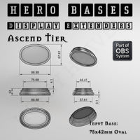 Hero Bases Display Extenders | Round and Ovals | Convert Gaming Bases to Display Bases & Plinths