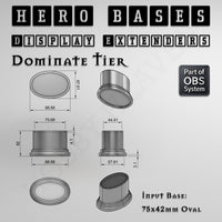 Hero Bases Display Extenders | Round and Ovals | Convert Gaming Bases to Display Bases & Plinths