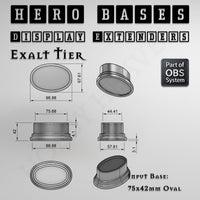 Hero Bases Display Extenders | Round and Ovals | Convert Gaming Bases to Display Bases & Plinths