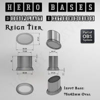 Hero Bases Display Extenders | Round and Ovals | Convert Gaming Bases to Display Bases & Plinths