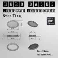 Hero Bases Display Extenders | Round and Ovals | Convert Gaming Bases to Display Bases & Plinths