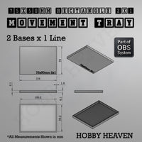 Rectangle Movement Trays | Cavalry & Monsters | 50×25-100×60mm | OBS System