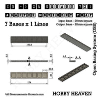 Square and Rectangle Movement Trays Adapters for Tabletop Games