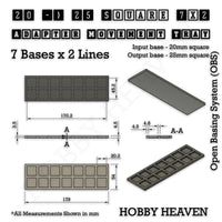 Square and Rectangle Movement Trays Adapters for Tabletop Games