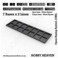 Square and Rectangle Movement Trays Adapters for Tabletop Games