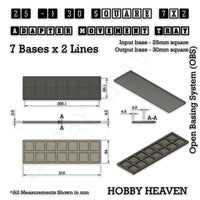 Square and Rectangle Movement Trays Adapters for Tabletop Games