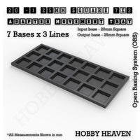 Square and Rectangle Movement Trays Adapters for Tabletop Games
