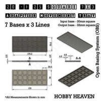 Square and Rectangle Movement Trays Adapters for Tabletop Games