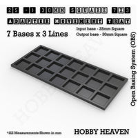 Square and Rectangle Movement Trays Adapters for Tabletop Games