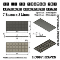 Square and Rectangle Movement Trays Adapters for Tabletop Games